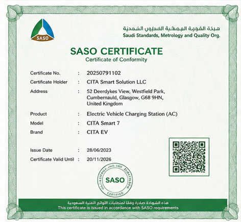 CITA EV certificate 6